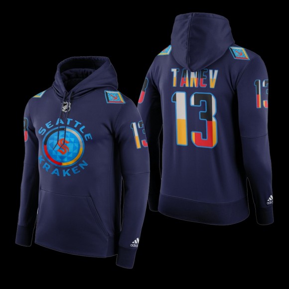 Brandon Tanev #13 Seattle Kraken Hoodie 2022 Indigenous People Night Navy Special