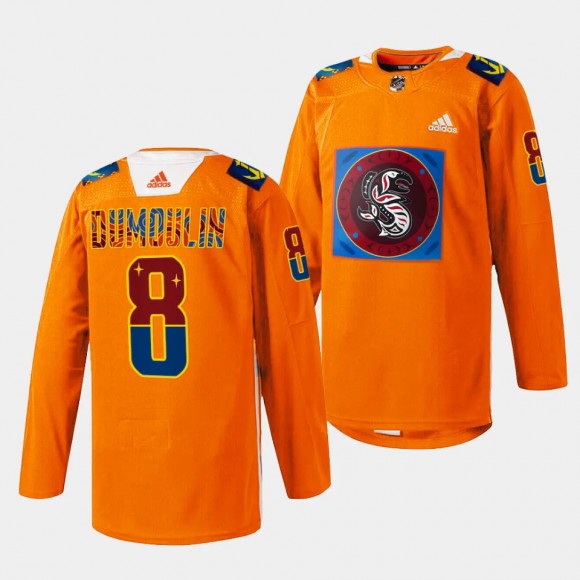 Indigenous Peoples Night Brian Dumoulin Seattle Kraken Orange #8 Special Jersey 2023