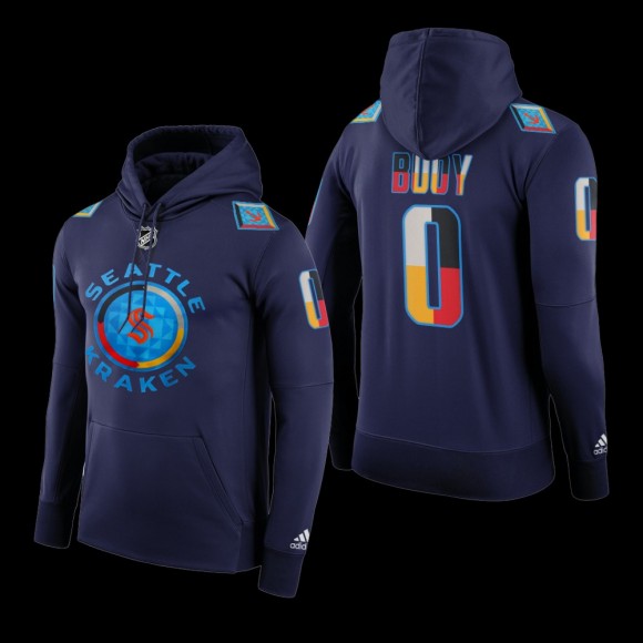 Buoy #0 Seattle Kraken Hoodie 2022 Indigenous People Night Navy Special