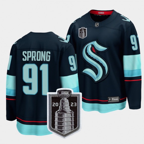 Seattle Kraken Daniel Sprong 2023 Stanley Cup Playoffs Blue Home Jersey Men's