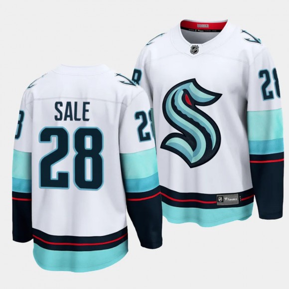 2023 NHL Draft Eduard Sale Seattle Kraken Jersey White Away Breakaway Player