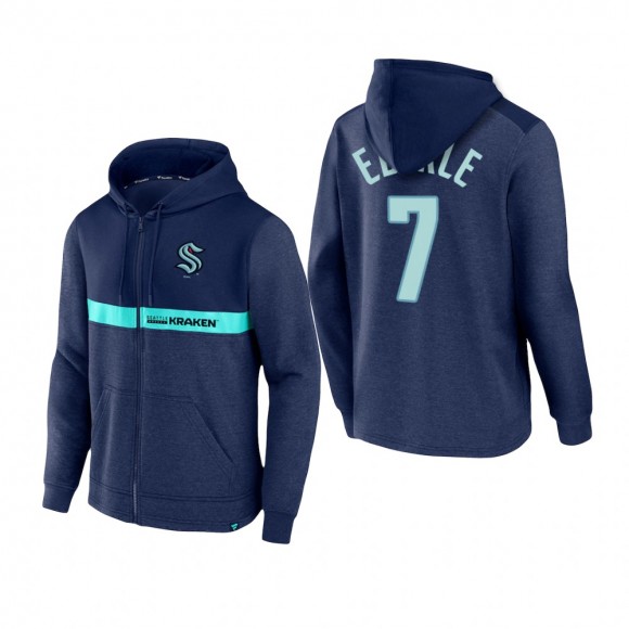 Seattle Kraken Jordan Eberle Iconic Ultimate Champion Full-Zip Hoodie Navy