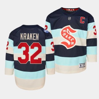 Seattle Kraken #32 2024 NHL Winter Classic Premier Player Blue Youth Jersey