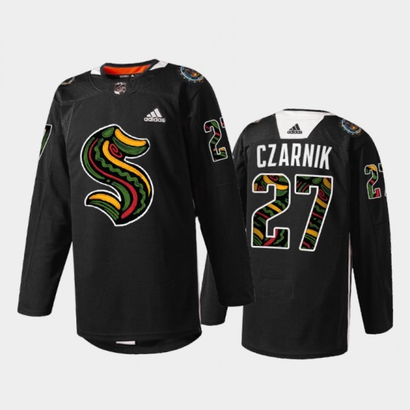 Austin Czarnik Kraken Black History Month 2022 Black Jersey Limited Edition