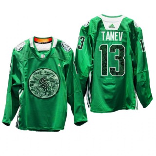 Brandon Tanev Seattle Kraken Green Night Jersey Green #13 Eco-conscious