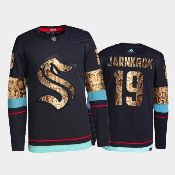 Calle Jarnkrok Seattle Kraken Python Skin Jersey 2021-22 Navy #19 Exclusive Edition Uniform