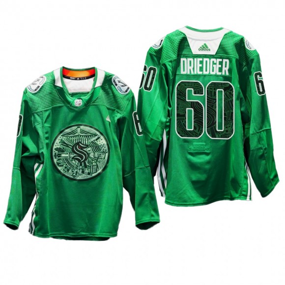 Chris Driedger Seattle Kraken Green Night Jersey Green #60 Eco-conscious