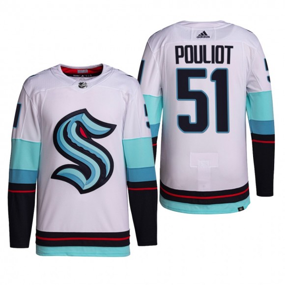 2022 Away Kraken Derrick Pouliot Away White Jersey