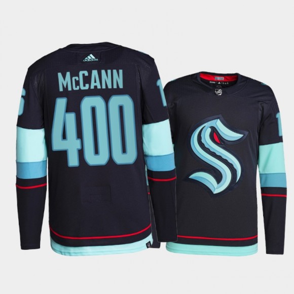 Kraken Jared McCann 400th Career Game Navy Jersey