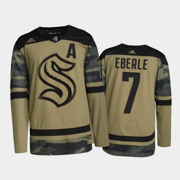 2021-22 Kraken Salute To Service Jordan Eberle Jersey Camo