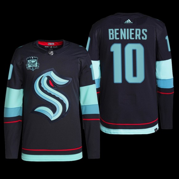 Matthew Beniers Seattle Kraken Primegreen Authentic Jersey Navy #10 Home Uniform