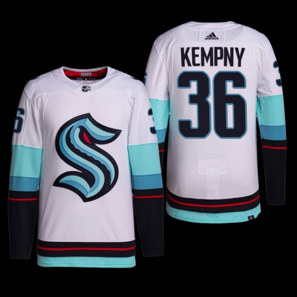 Michal Kempny Seattle Kraken Authentic Primegreen Jersey 2022-23 White #36 Away Uniform