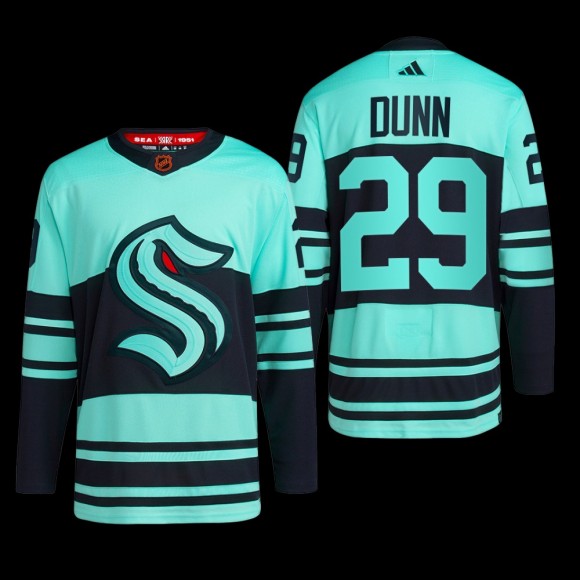 Reverse Retro 2.0 Seattle Kraken Vince Dunn Jersey Authentic Primegreen Ice Blue #29 Uniform