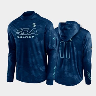 Seattle Kraken Alexander True Hoodie Camo Blue Authentic Pro Locker Room