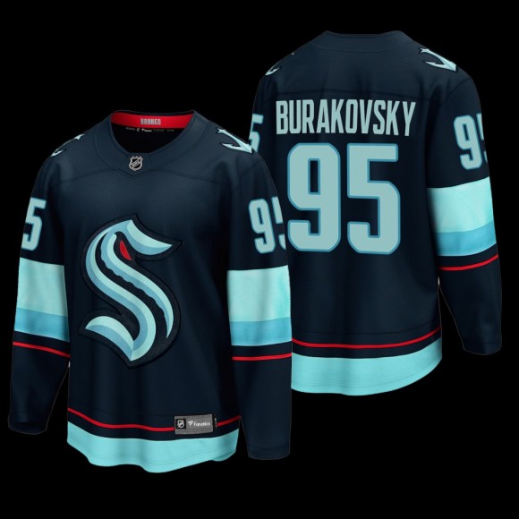 Andre Burakovsky #95 Seattle Kraken Home 2022 Navy Breakaway Player Jersey