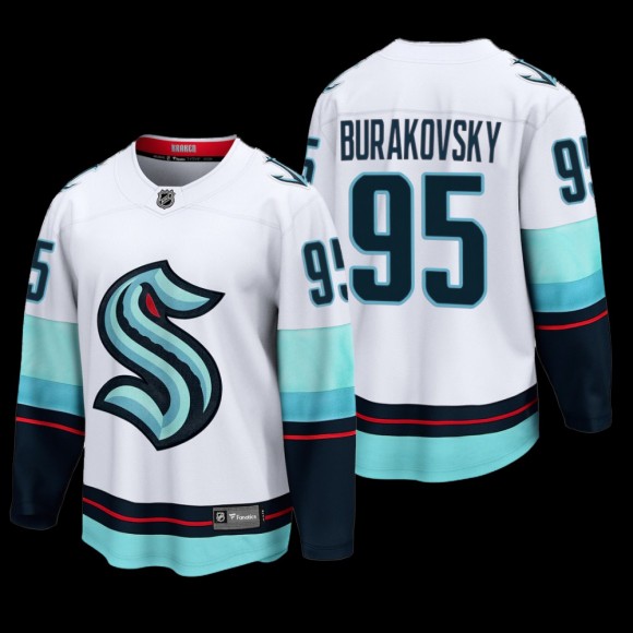 Seattle Kraken #95 Andre Burakovsky White 2022 Away Breakaway Player Jersey