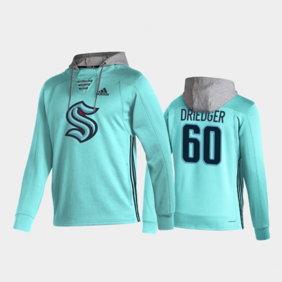 Men Chris Driedger #60 Seattle Kraken Pockets Blue Skate Hoodie