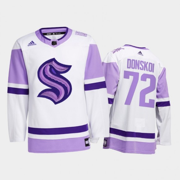 Joonas Donskoi 2021 HockeyFightsCancer Jersey Seattle Kraken White Special