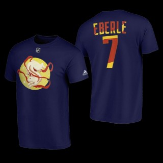 2023 Lunar New Year Kraken Jordan Eberle 7 Navy Jade Rabbit T-Shirt