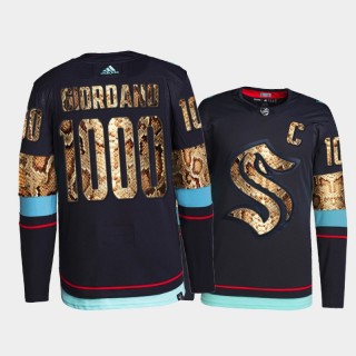 Mark Giordano Seattle Kraken Navy Jersey 1000 Career Games