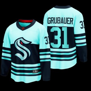 Philipp Grubauer Seattle Kraken Special Edition 2.0 Teal Breakaway Jersey 2022