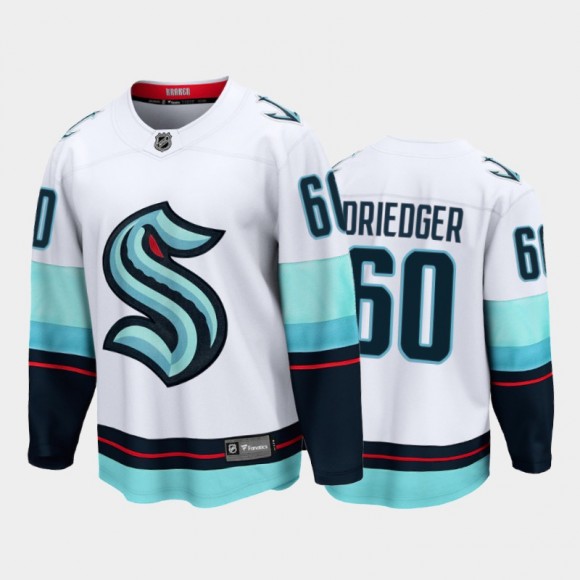 Seattle Kraken #60 Chris Driedger Away White 2021-22 32nd Club Jersey