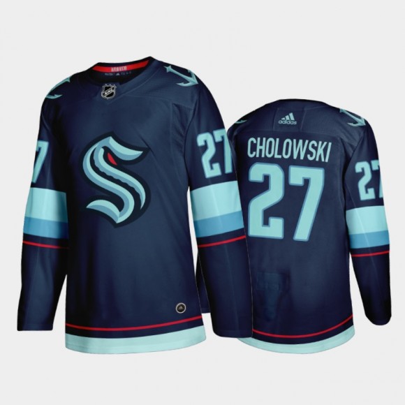 Seattle Kraken Dennis Cholowski Home 2021-22 Navy Authentic Jersey