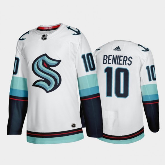 Seattle Kraken Matty Beniers 2021 NHL Draft White Away Jersey