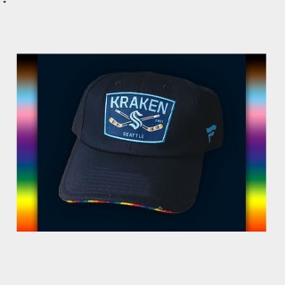 Unisex Seattle Kraken Adjustable Snapback LGBTQ Pride Navy Hat