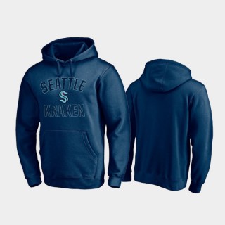 Men's Seattle Kraken Victory Arch Pullover Navy Hoodie