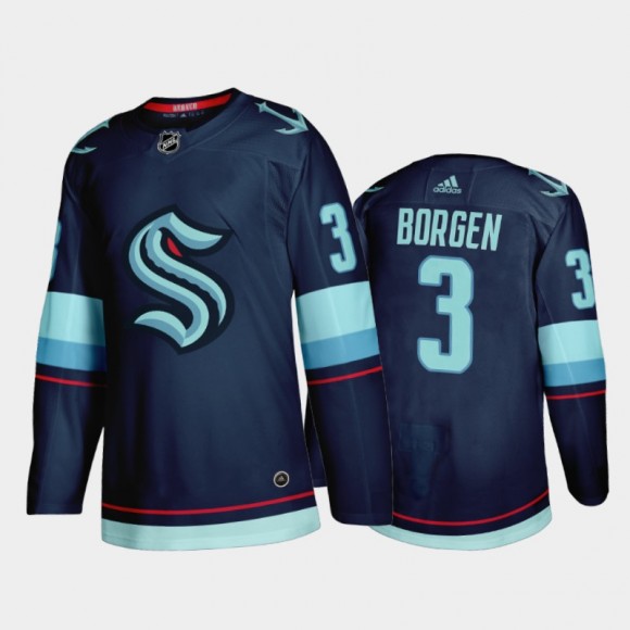 Seattle Kraken Will Borgen Home 2021-22 Navy Authentic Jersey