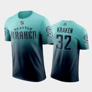 Men Seattle Kraken #32 Wordmark 2021-22 Blue 32nd Club T-Shirt