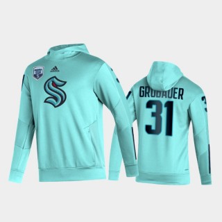 Philipp Grubauer Seattle Kraken Primary Logo Alternate Hoodie Blue