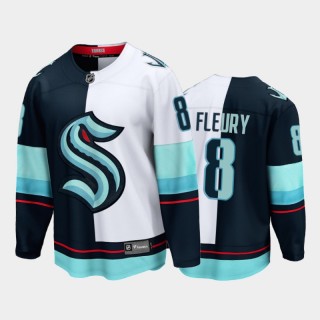 Seattle Kraken Cale Fleury #8 Split Edition 2021-22 Special Jersey Navy White