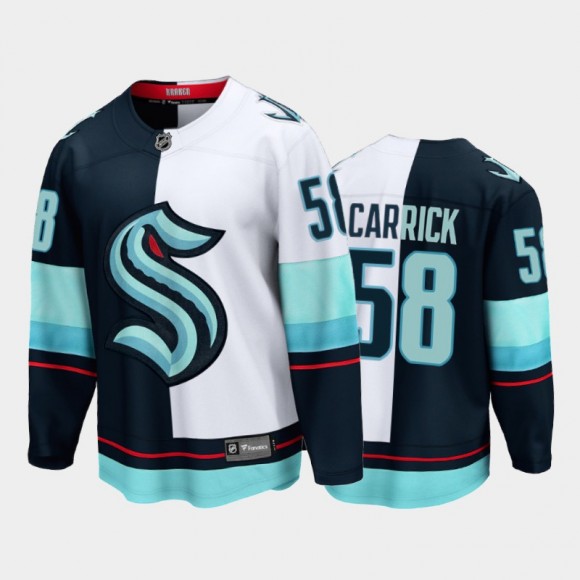 Seattle Kraken Connor Carrick #58 Split Edition 2021-22 Special Jersey Navy White