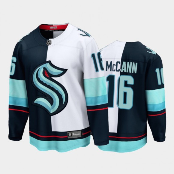 Jared McCann Seattle Kraken Jersey 2021-22 Split Edition Special Navy White