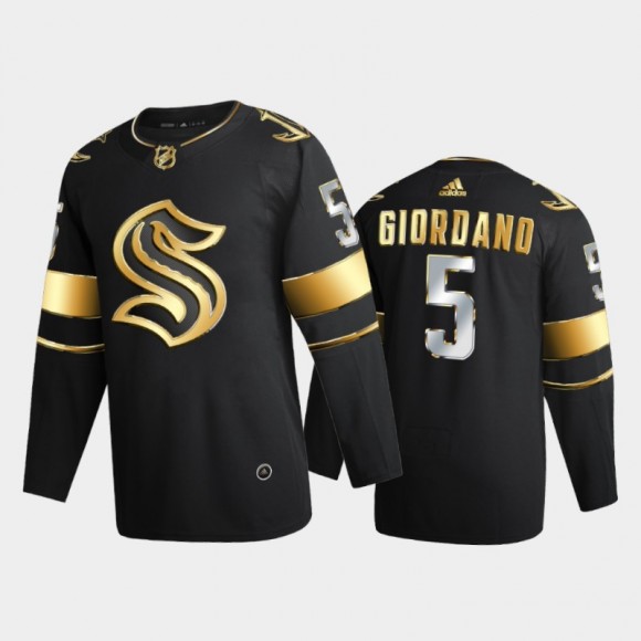 Seattle Kraken Mark Giordano #5 Golden Edition 2021-22 Authentic Jersey Black