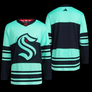 Men Seattle Kraken Reverse Retro 2.0 2022 Teal Authentic Primegreen Jersey Blank