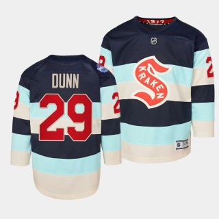 Seattle Kraken #29 Vince Dunn 2024 NHL Winter Classic Premier Player Blue Youth Jersey