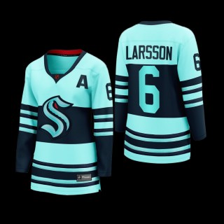 Women Seattle Kraken Adam Larsson #6 Special Edition 2.0 2022 Breakaway Player Jersey Ice Blue