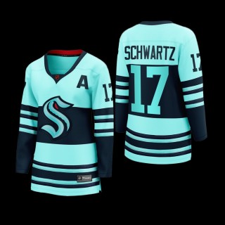 Women Seattle Kraken Jaden Schwartz #17 Special Edition 2.0 2022 Breakaway Player Jersey Ice Blue