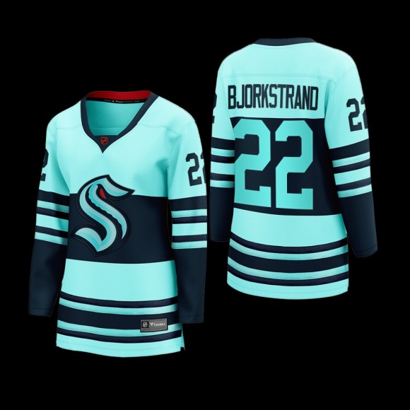 Women Seattle Kraken Oliver Bjorkstrand #22 Special Edition 2.0 2022 Breakaway Player Jersey Ice Blue