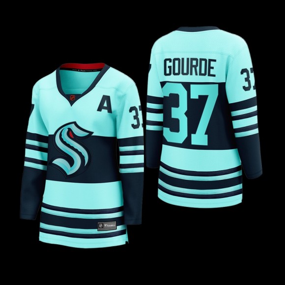 Women Seattle Kraken Yanni Gourde #37 Special Edition 2.0 2022 Breakaway Player Jersey Ice Blue