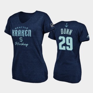 Women Seattle Kraken Vince Dunn #29 Freeline 2021-22 Navy V-Neck Tee