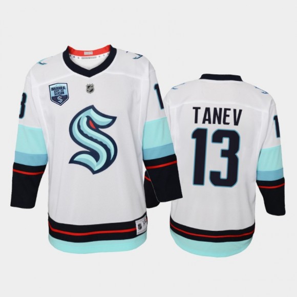 Youth Seattle Kraken Brandon Tanev #13 Away 2021-22 Replica White Jersey