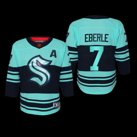 Youth Seattle Kraken Jordan Eberle #7 Special Edition 2.0 2022 Replica Retro Ice Blue Jersey